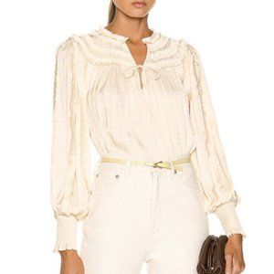Ulla Johnson Bila Blouse in Dawn / Cream Size 4
